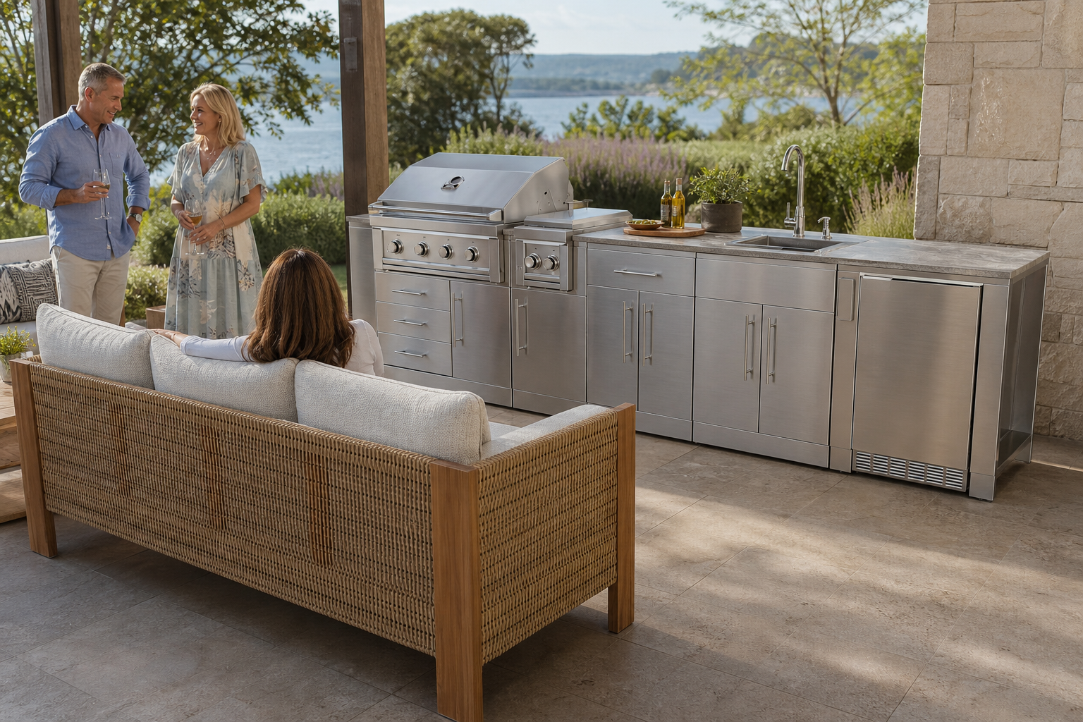 Lake View Patio Kitchen