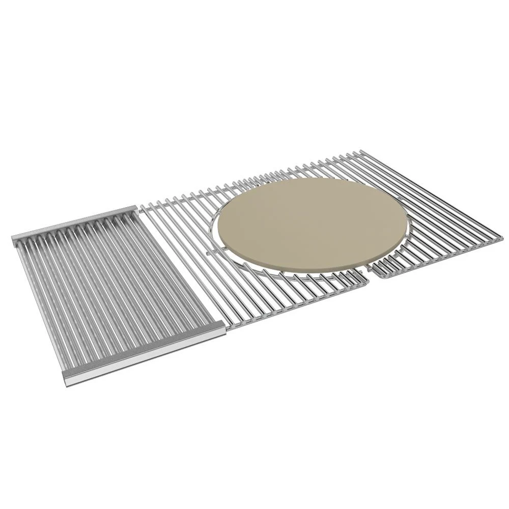 Cooking Grates for Ruby Grills w/Pro Sear and Pizza Stone - 304 SS Grates Round Inset-SearPro-PizzaStone for 36″ 4B Grill