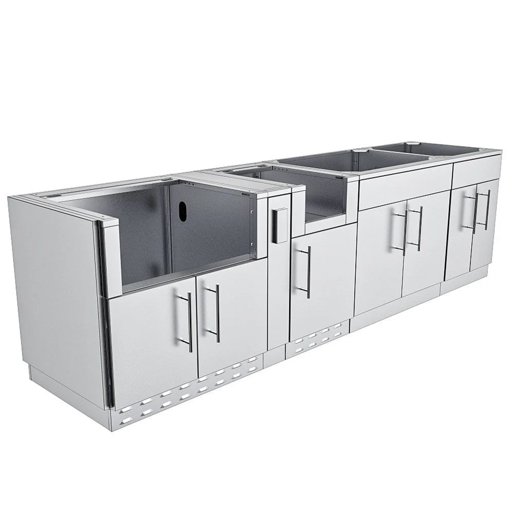 ALAMO 10.3-Foot Outdoor Kitchen Island Base Cabinet Package-SBP-ALAMO/BASE