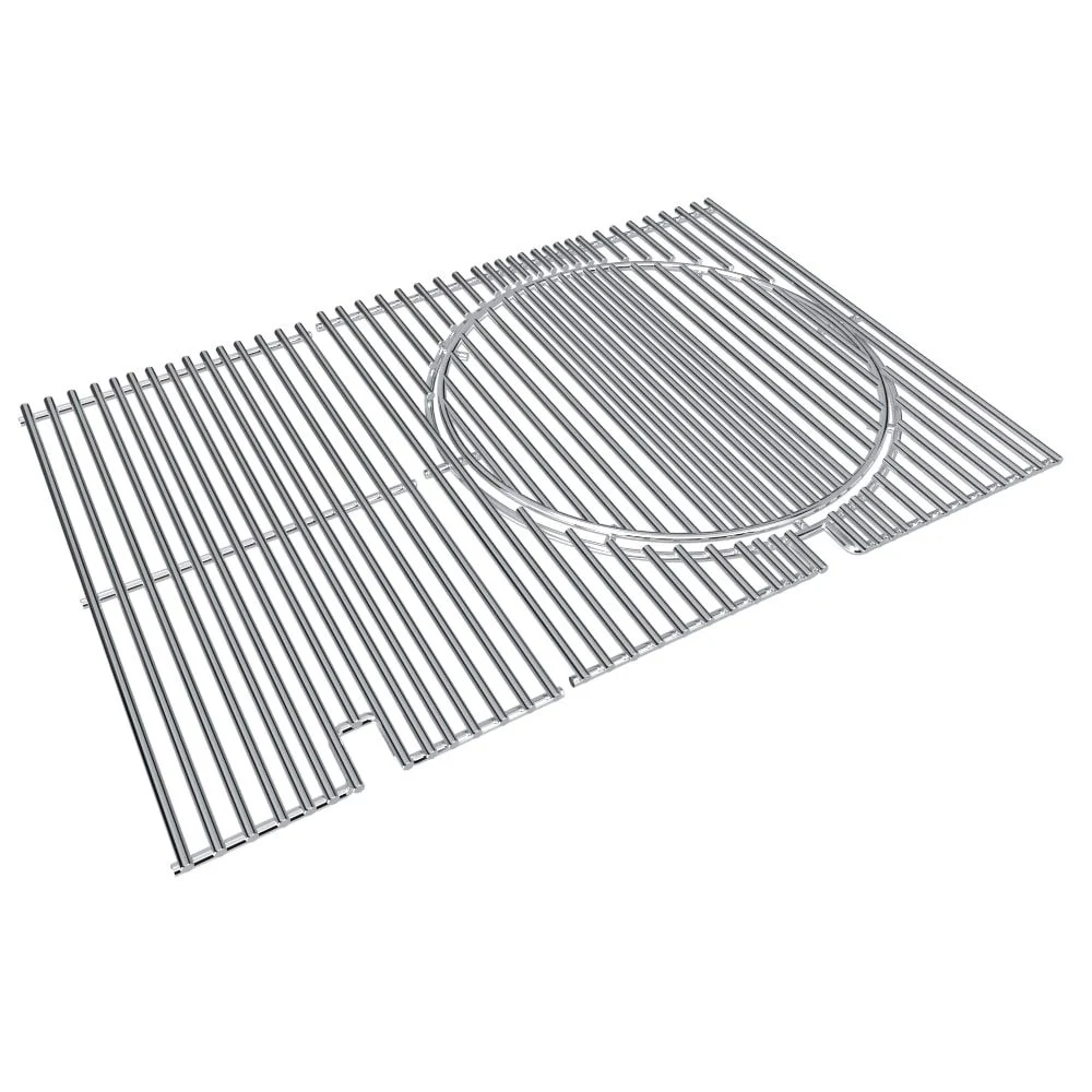 Cooking Grates for Ruby Grills w/15" Round Inset (Set) - Set (3) of 5/8" 304 SS Grates w/Round Inset for 30" 3B Grill - R-GR3B