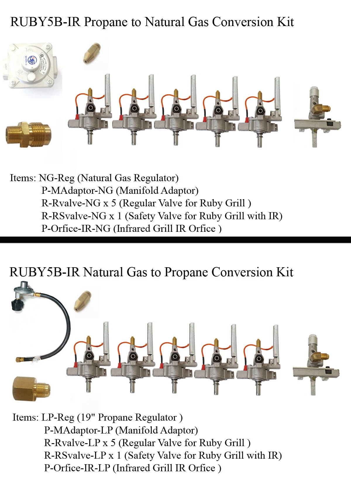 Conversion Kit for Ruby5BIR -42" Gas Grill