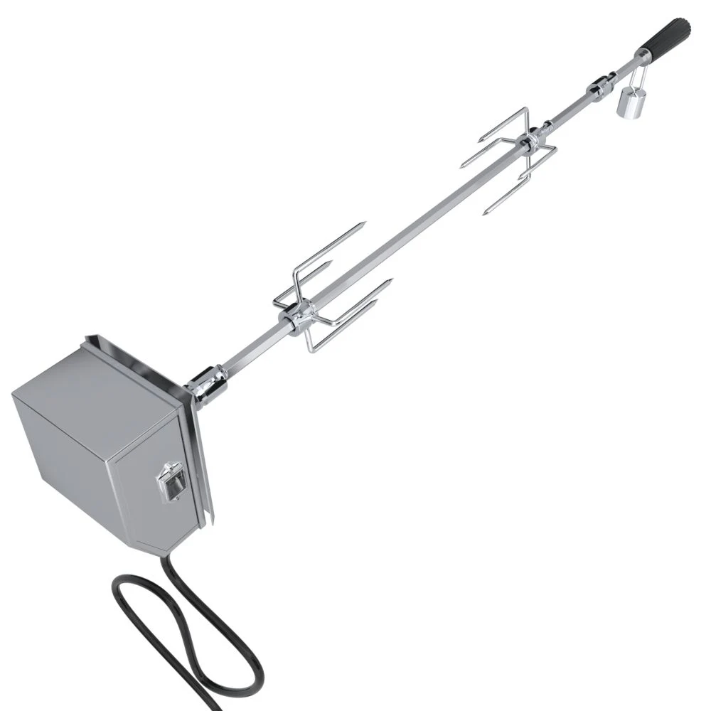 Ruby Stainless Steel Rotisserie Kit w/Mounting Bracket - Rot-Kit for 36″ RUBY4B – P-RK-4B