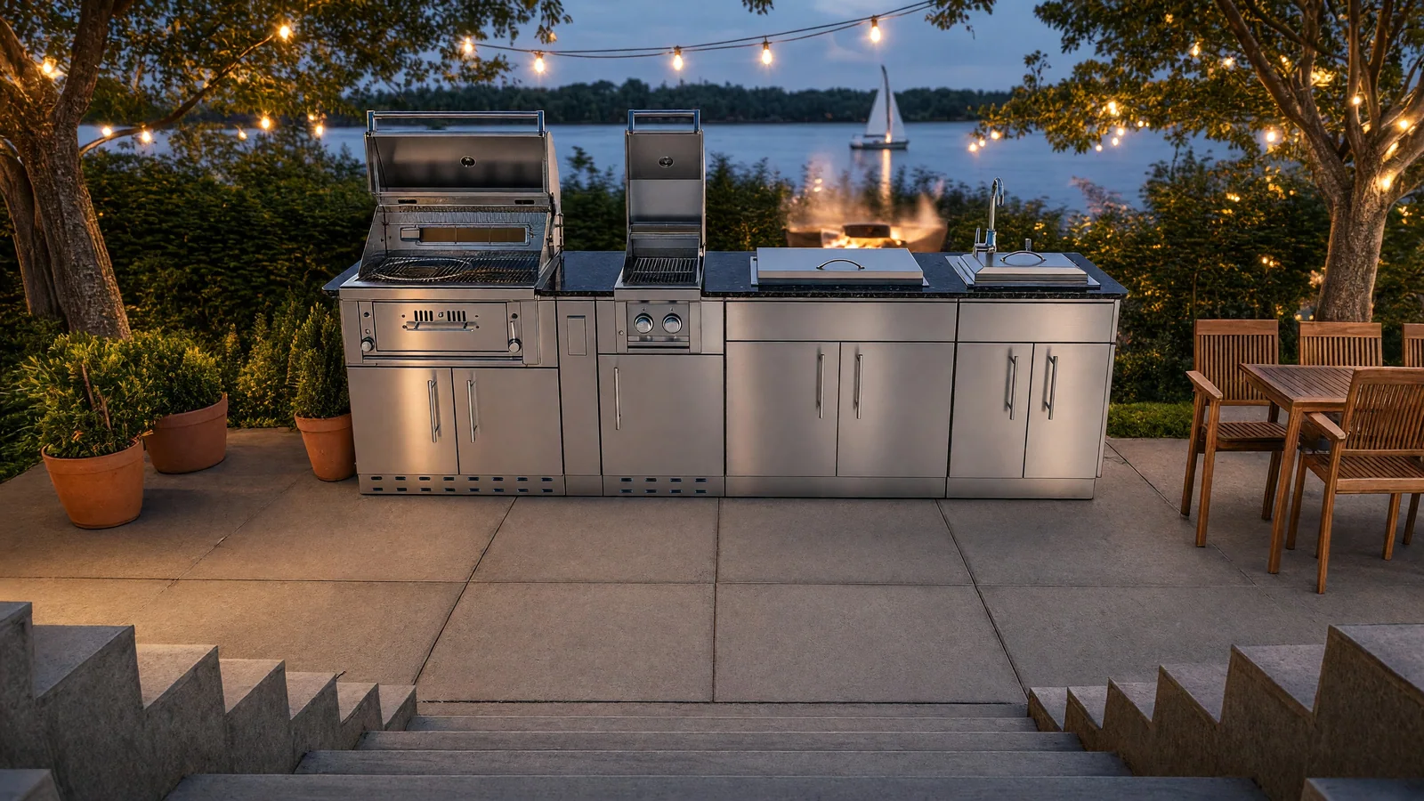 The Alamo Island: A Complete Hybrid Outdoor Kitchen, Ready to Cook