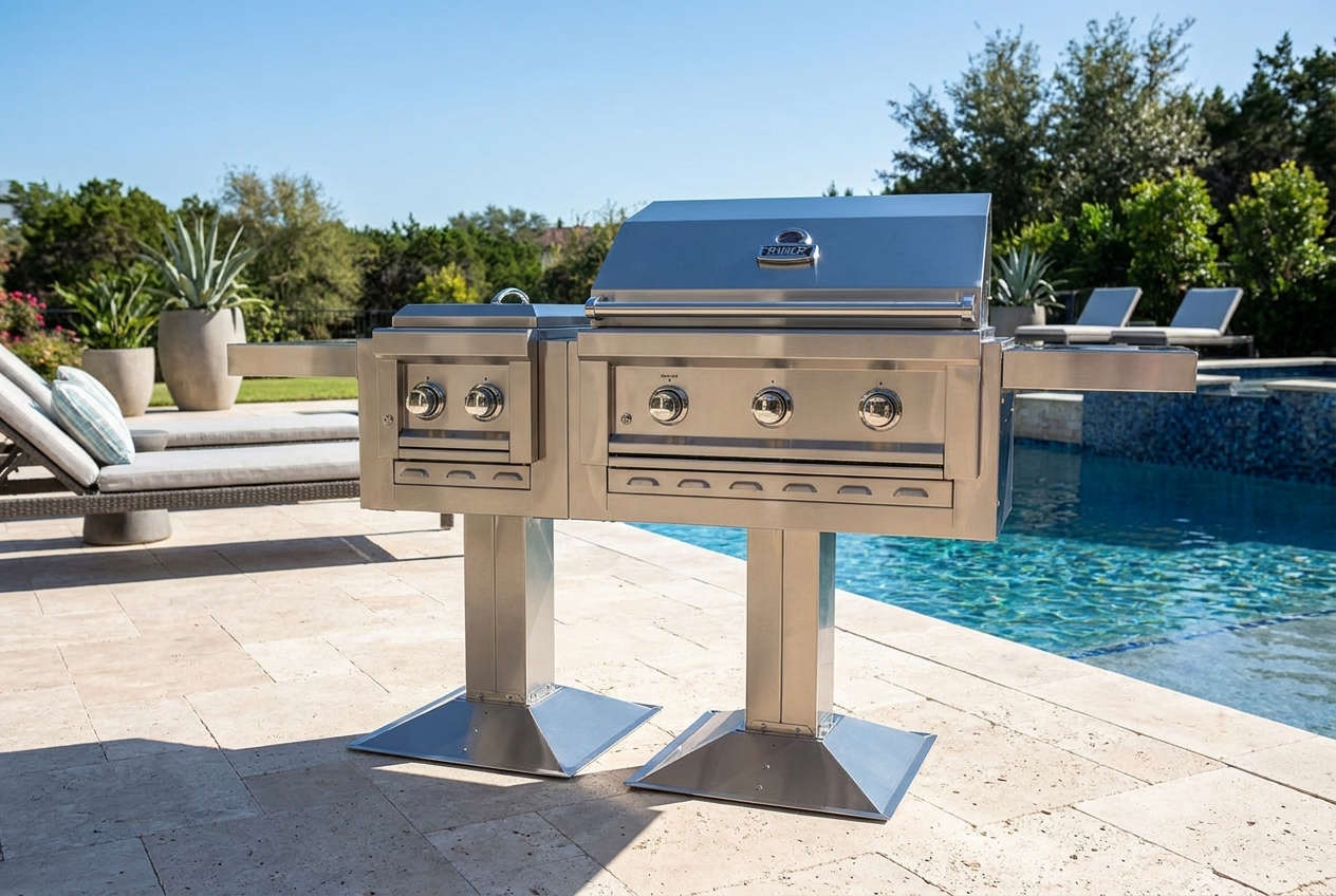 Ruby Pro Duo™: 3-Burner Grill & Double Versa Burner 2