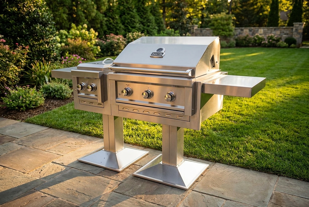 Ruby Pro Duo™: 3-Burner Grill & Double Versa Burner 1
