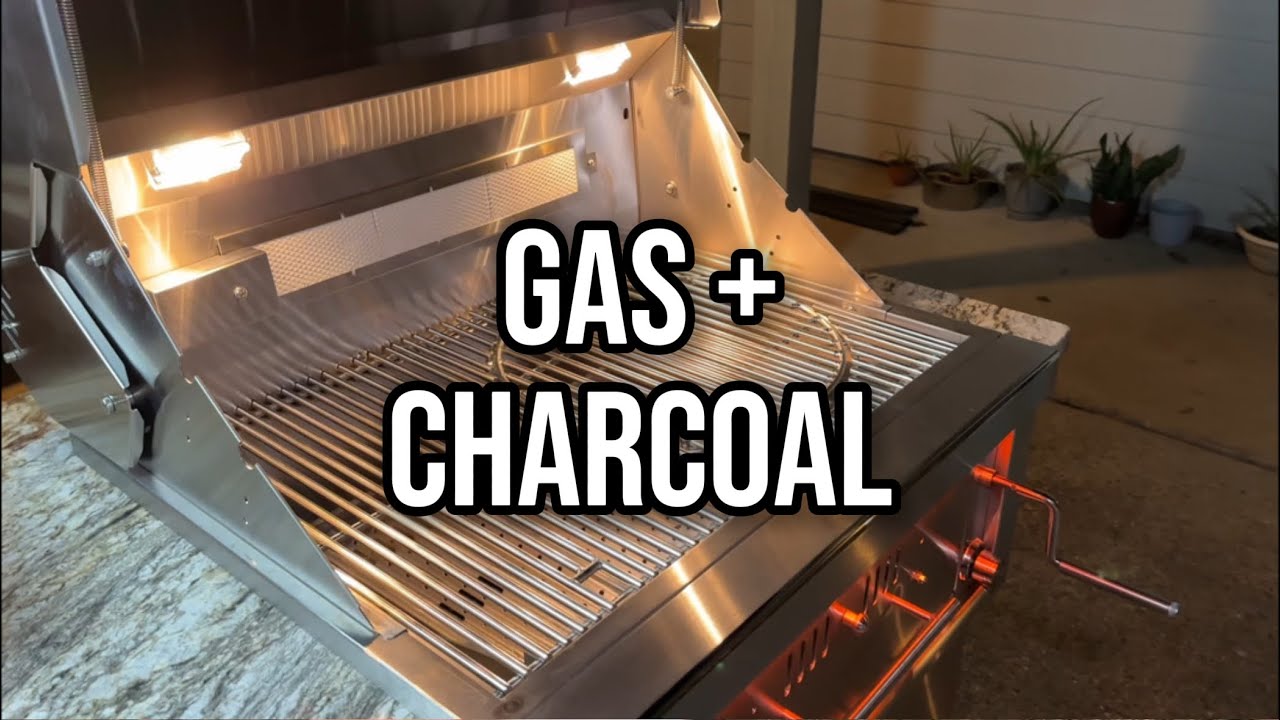 This Sunstone Hybrid Built-in Gas & Charcoal Grill is Great for Outdoor Kitchens