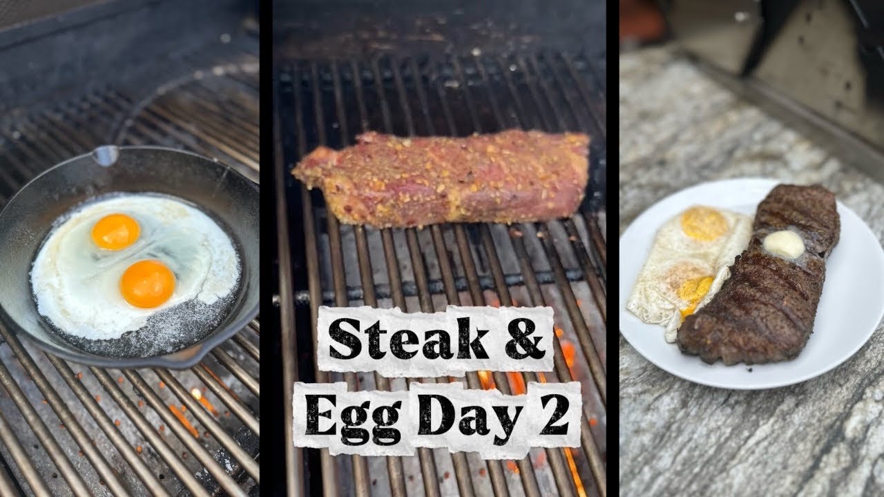 Steak & Egg Day 2: Grilled New York Strip & Butter Fried Eggs