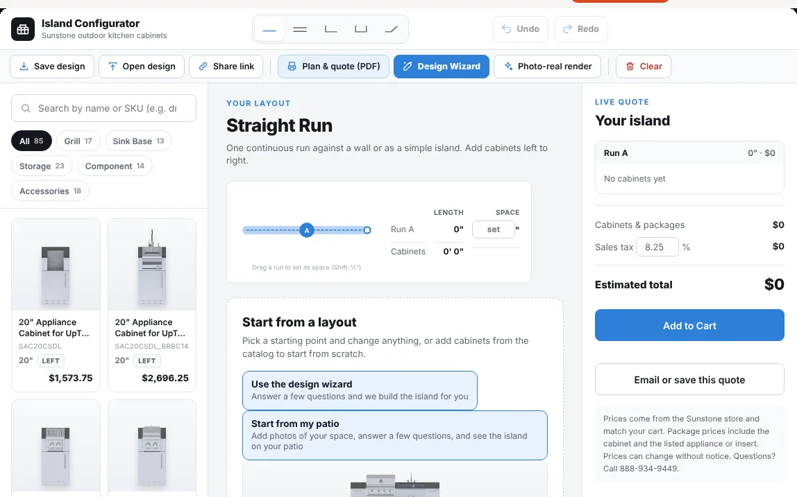 Design islands with your customers
